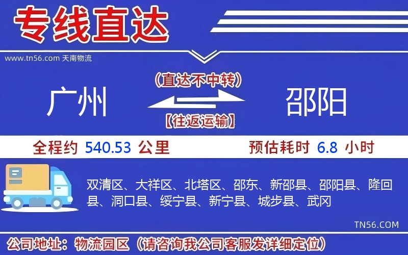 廣州到邵陽物流公司