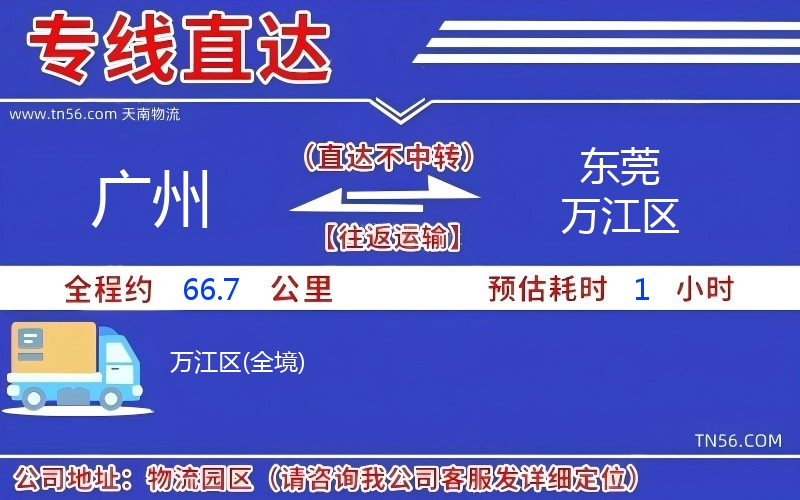 廣州到東莞萬江區物流公司