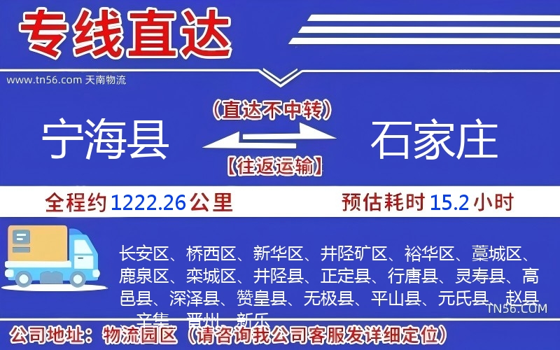 寧?？h到石家莊物流公司