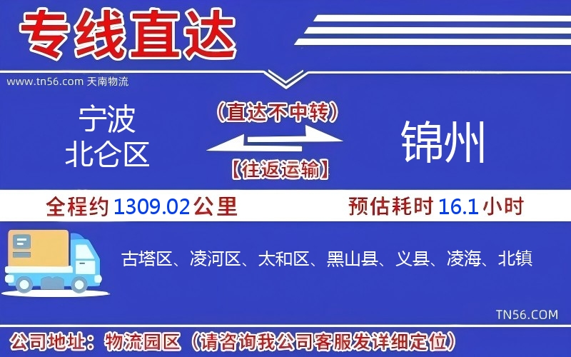 寧波北侖區(qū)到錦州物流公司 寧波北侖區(qū)到錦州物流公司