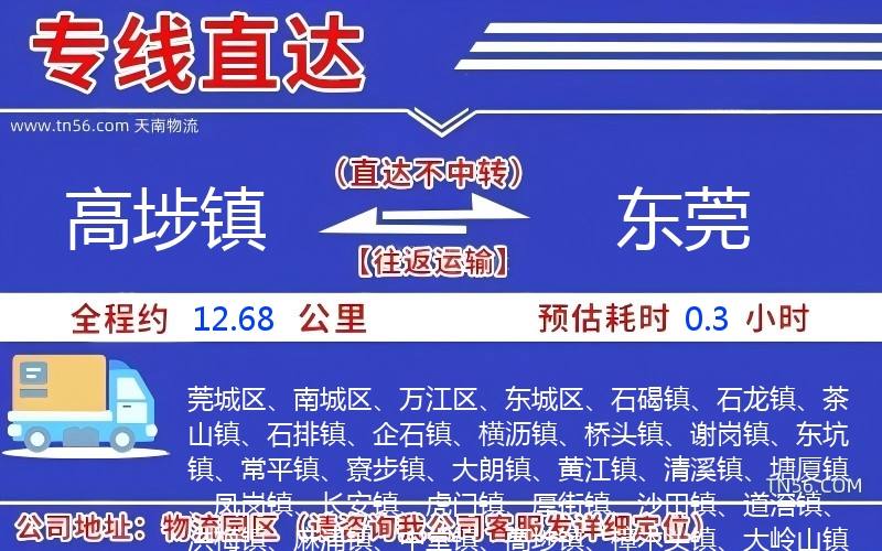 高埗鎮(zhèn)到東莞物流公司 高埗鎮(zhèn)到東莞物流公司