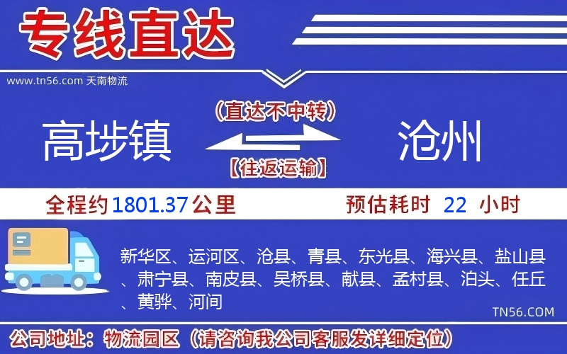 高埗鎮(zhèn)到滄州物流公司