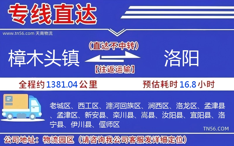 樟木頭鎮到洛陽物流公司 樟木頭鎮到洛陽物流公司