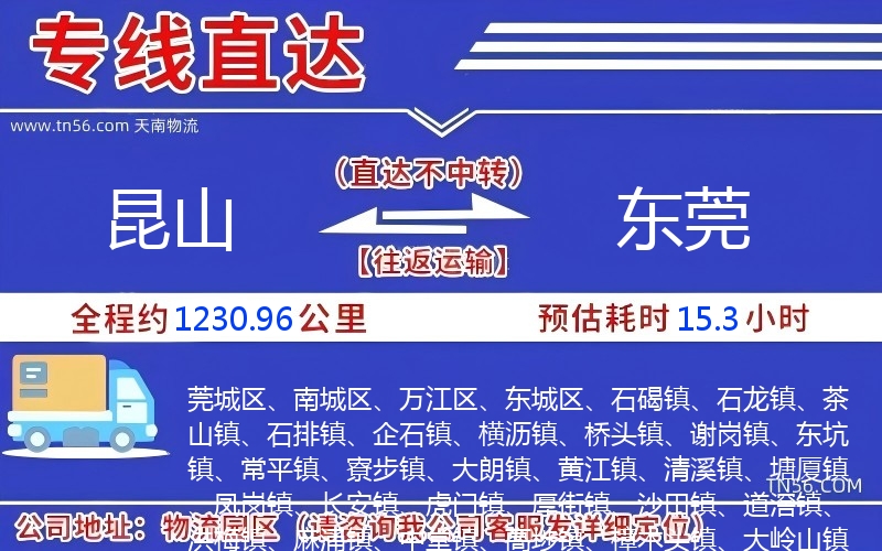 昆山到東莞物流公司 昆山到東莞物流公司